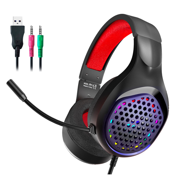 xMOWi R1 RGB Lighting Wired Gaming Headset